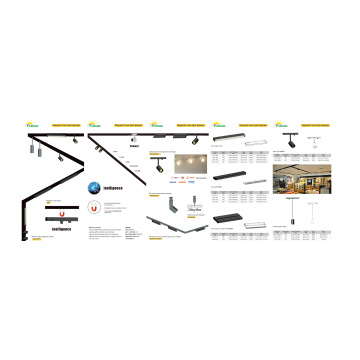 commercial Indoor linear light Magnetic rail system DC48V